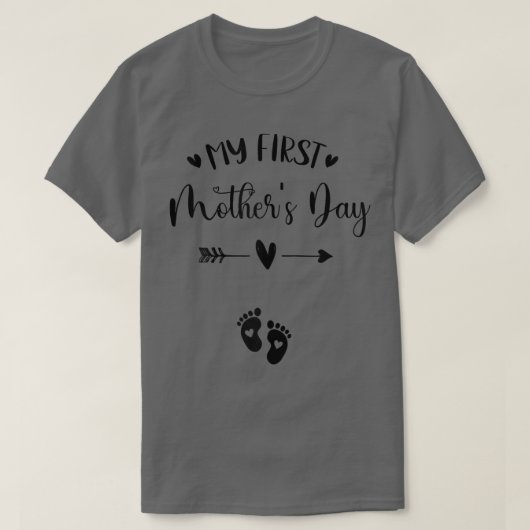 母の日の妊娠のアナウンスを女性にする Tシャツ (デザイン正面)