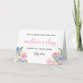 母の日の妊娠の発表かわいいフローラ シーズンカード (正面)