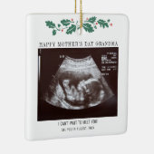 母の日の妊娠超音波写真おばあちゃん セラミックオーナメント (右)
