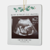 母の日の妊娠超音波写真おばあちゃん セラミックオーナメント (左)
