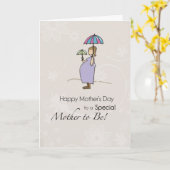 母の日の妊婦 カード (黄色い花)