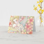 母の日の妖精のカード、私は永遠にあなたを愛する カード (黄色い花)