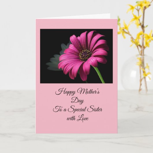 母の日の妹 カード (黄色い花)