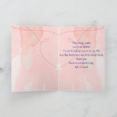 母の日の妻と愛ブルーバードガーデンバード カード (内部)