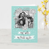 母の日の妻のために。フローラの写真 カード (黄色い花)