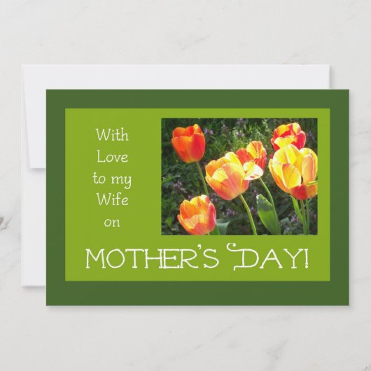 母の日の妻のカード カード (正面)