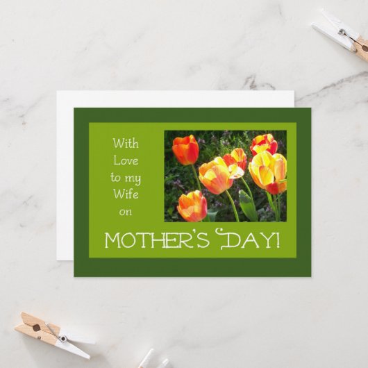 母の日の妻のカード カード (正面/裏面インサイチュ)