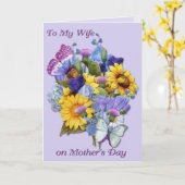 母の日の妻 カード (黄色い花)