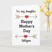 母の日の娘おめでとう カード (黄色い花)