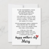 母の日の娘からの詩の母の日のカード シーズンカード (正面)