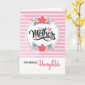 母の日の娘のためにピンクの盆栽 カード (黄色い花)