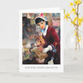 母の日の娘のファインアートカード カード (黄色い花)