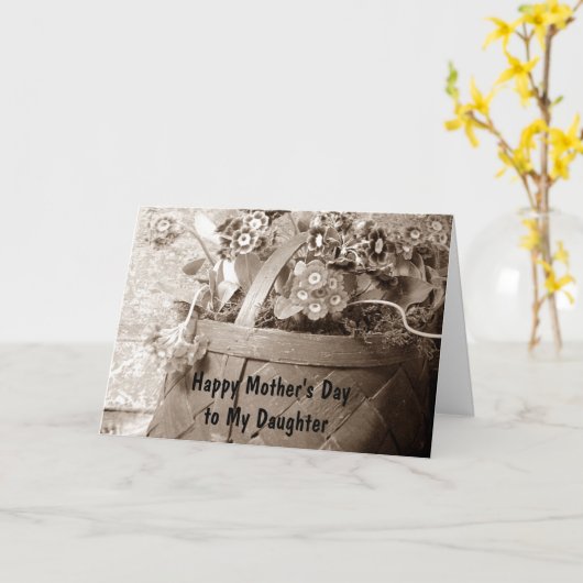 母の日の娘の愛とプライド カード (黄色い花)