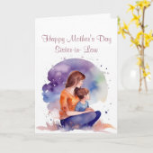 母の日の娘の水の色 カード (黄色い花)