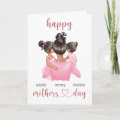 母の日の娘パーソナライズされたからの挨拶 カード (正面)