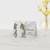 『母の日の娘』 カード (黄色い花)