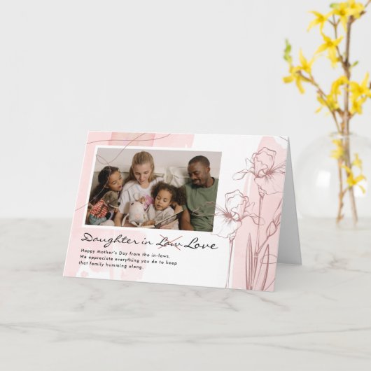 母の日の娘 | フローラ写真 カード (黄色い花)