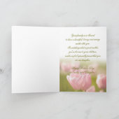 母の日の娘 – Tulips カード (内部)