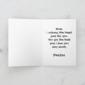 母の日の子のカードパーソナライズされた カード (内部)