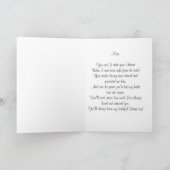 母の日の子の手の紫与えの花 カード (内部)