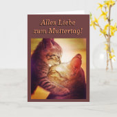 母の日の子猫カード カード (黄色い花)