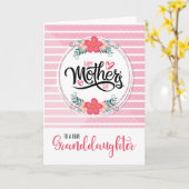 母の日の孫娘のためにピンクの盆栽 カード (黄色い花)