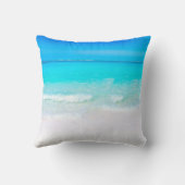 母の日の家族の写真の散乱ビーチテーマ クッション (裏面)