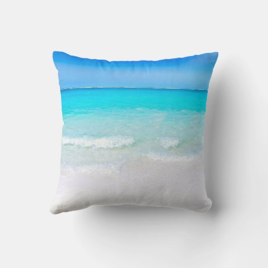 母の日の家族の写真の散乱ビーチテーマ クッション (裏面)