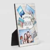 母の日の家族の写真の散乱素朴木材 フォトプラーク (側面)