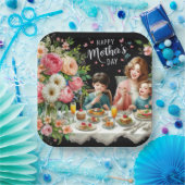 母の日の家族ブランチ ペーパープレート (パーティー)