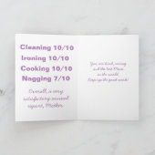 母の日の年次報告書 カード (内部)