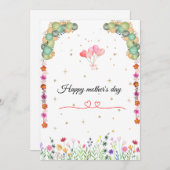 母の日の幸せなカード/ギフト シーズンカード (正面/裏面)