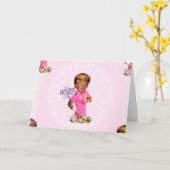 母の日の幸せなトランプ カード (黄色い花)