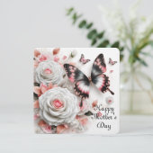 母の日の幸せなバラと蝶 シーズンカード (スタンド正面)