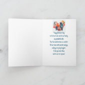 母の日の幸せなパートナーかわいい鳥 カード (内部)