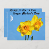 母の日の幸せな水仙 ゴールドメダルの花 ポストカード (正面/裏面)