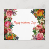 母の日の幸せな花束 ポストカード (正面)