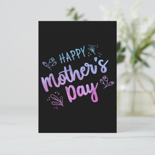 母の日の幸せな贈り物お母さんの日の贈り物 サンキューカード (スタンド正面)