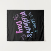 母の日の幸せな贈り物お母さんの日の贈り物 タペストリー (正面(横))