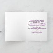 母の日の幸せ – あなたの友最高の人から! カード (内部)
