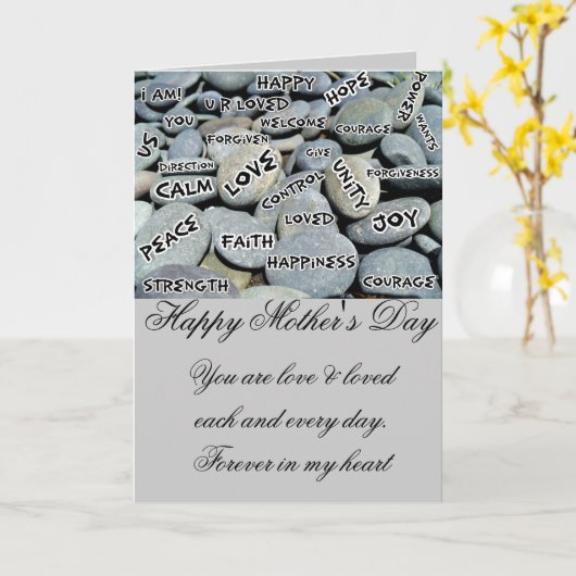 母の日の幸せ_ カード (黄色い花)