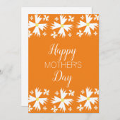 母の日の幾何学的なデイジー シーズンカード (正面/裏面)