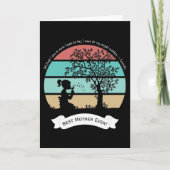 母の日の引用文ツリーエンジェルマザーの下に座る カード (正面)