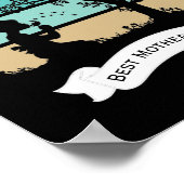 母の日の引用文ツリーエンジェルマザーの下に座る ポスター (角)