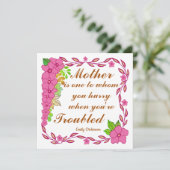 母の日の引用文by Emily Dickinson Card (スタンド正面)