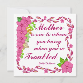母の日の引用文by Emily Dickinson Card