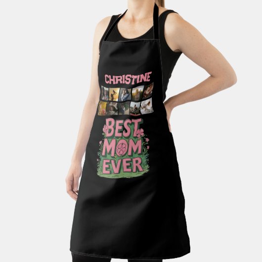 母の日の彼女のトレンディーピンクのフローラ エプロン (インサイチュ)