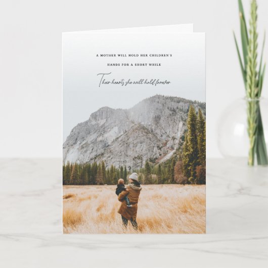 母の日の心からの名言を折りたたんだ シーズンカード (正面)