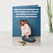 母の日の心のこもったメッセージ折り畳まれたホリデーカード シーズンカード (正面)