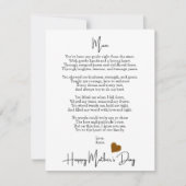 母の日の心モダンのこもった詩 (正面)